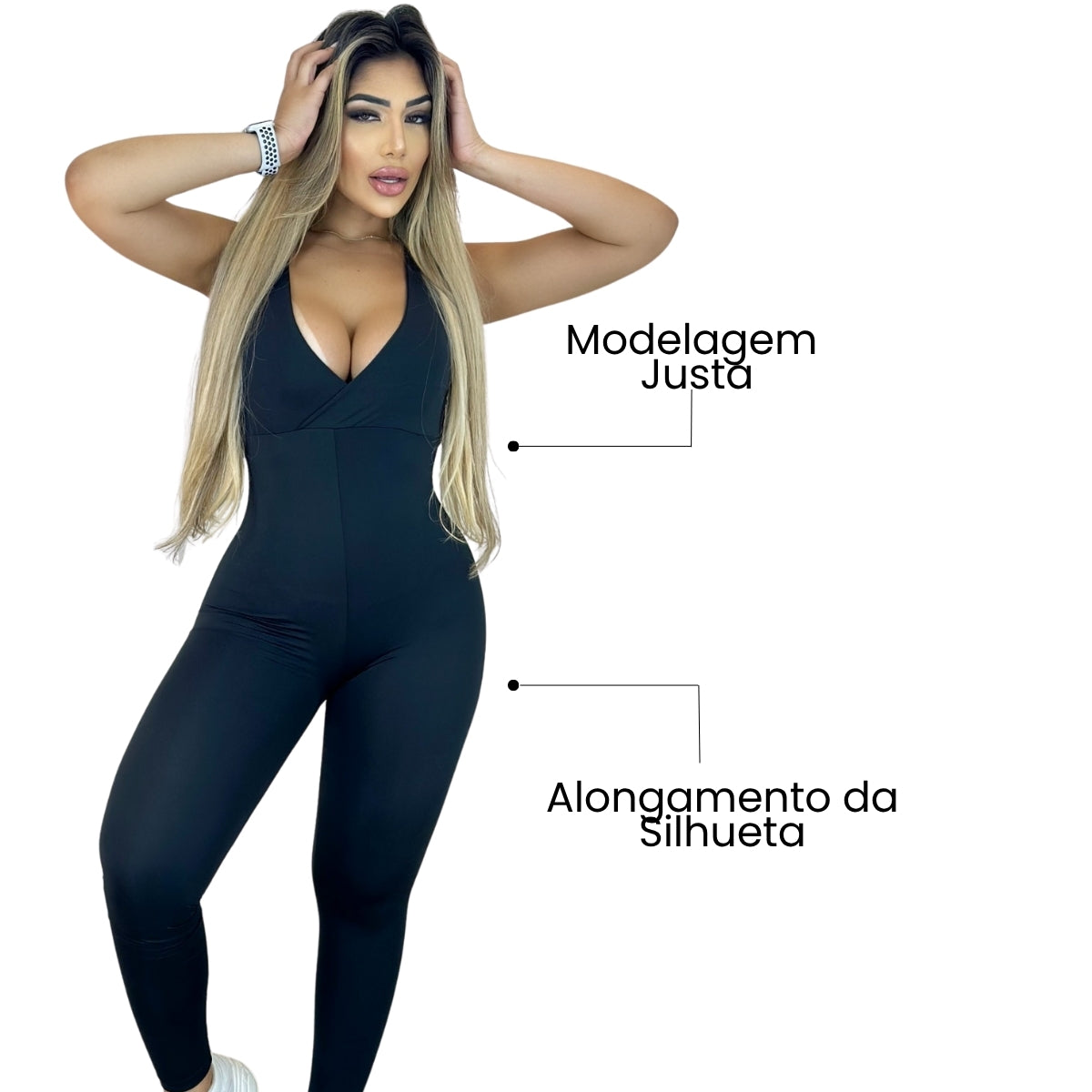 O Macaquinho Feminino Fitness com Decote Transpassado e Detalhe nas Costas é a escolha ideal para quem busca uma peça moderna, confortável e versátil, que acompanha diferentes momentos da rotina com elegância e segurança.
