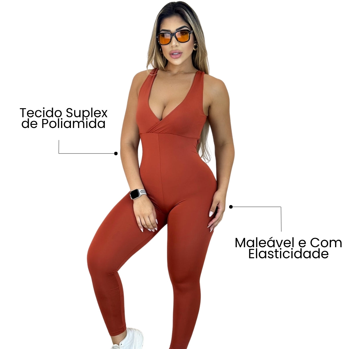 O Macaquinho Feminino Fitness com Decote Transpassado e Detalhe nas Costas é a escolha ideal para quem busca uma peça moderna, confortável e versátil, que acompanha diferentes momentos da rotina com elegância e segurança.